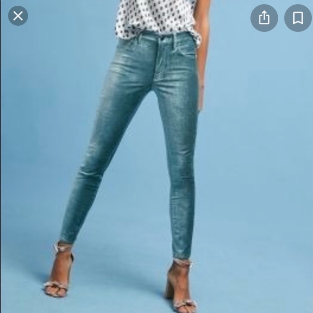 Anthropologie Pilcro High Rise Velvet Stretch Pant